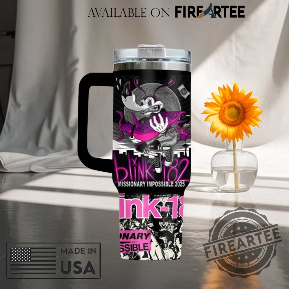 Official Blink182 Missionary Impossible 2025 Stanley Style Tumbler