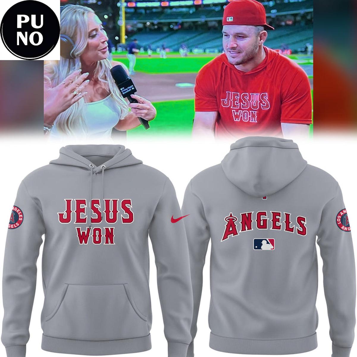 Official Los Angeles Angels Jesus Won 2026 Hoodie T-Shirt