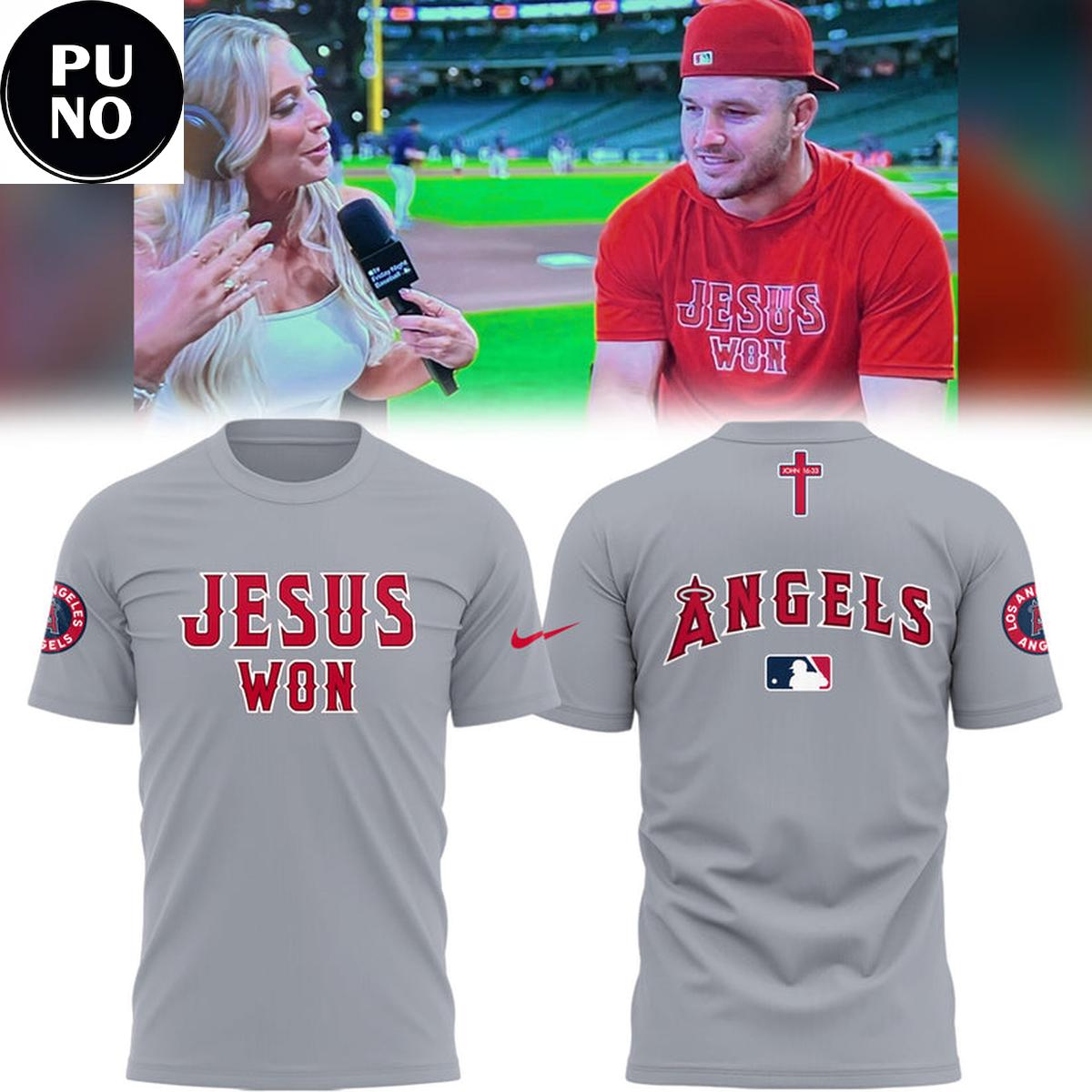 Official Los Angeles Angels Jesus Won 2026 Hoodie T-Shirt