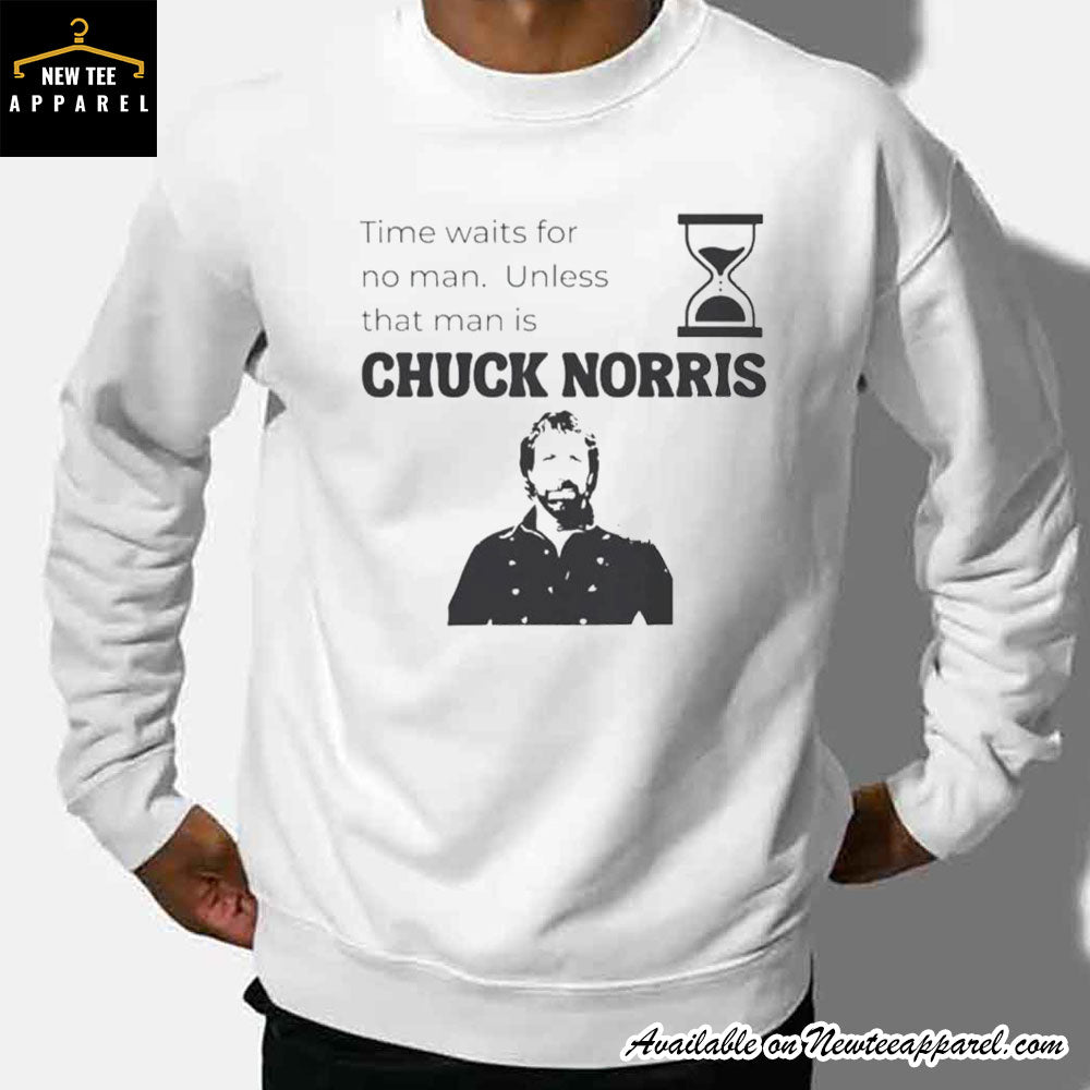 Official Time Waits For No Man Unless That Man Is Chuck Norris Shirt