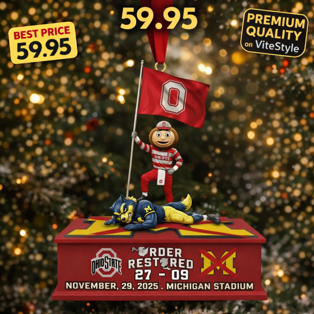 Ohio State Beat Michigan Christmas Ornament