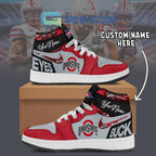 Ohio State Buckeyes NCAA Personalized Air Jordan 1 Shoes