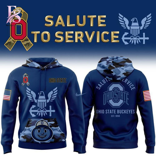 Ohio State Buckeyes Salute to Service US Navy Hoodie