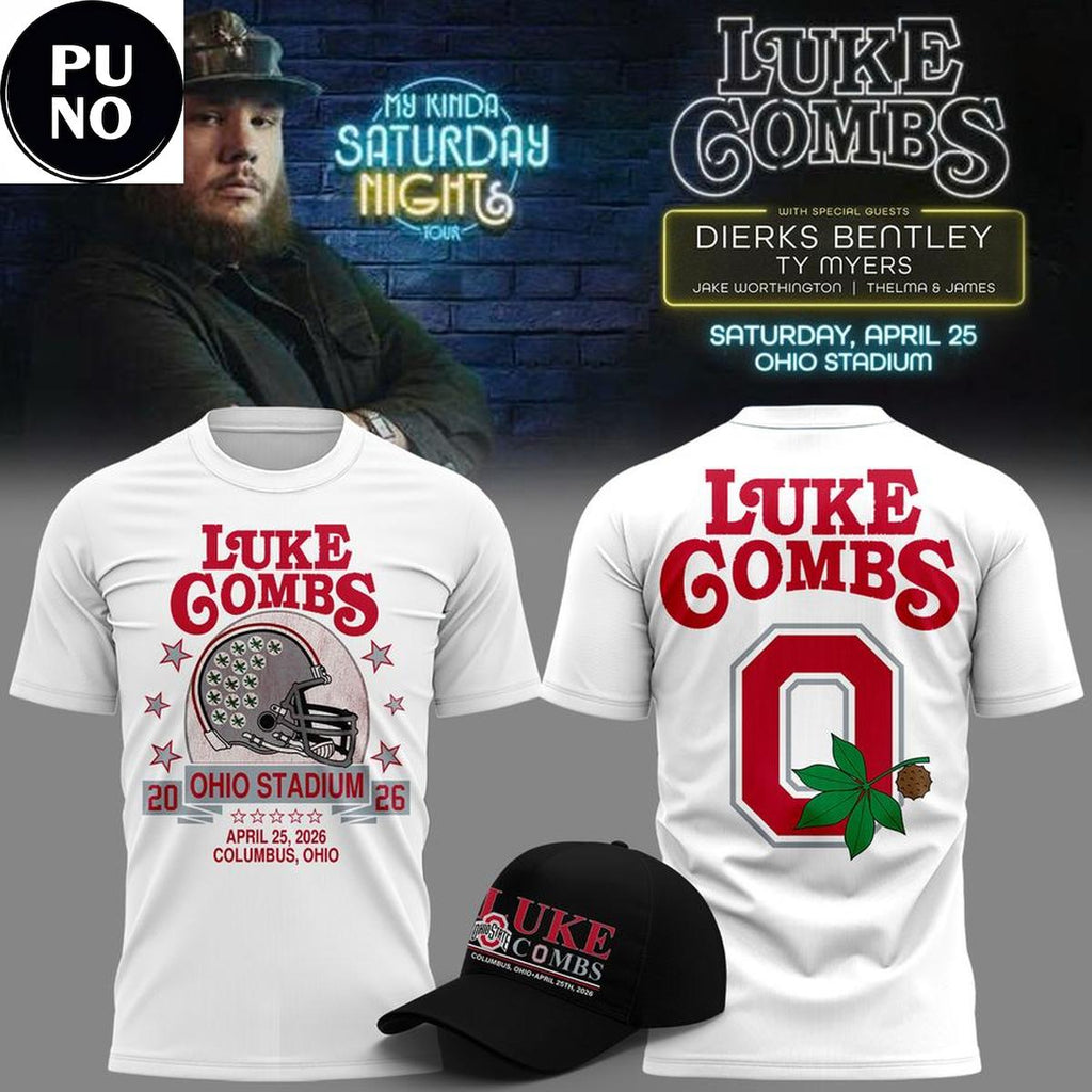 Ohio State Buckeyes x Luke Combs My Kinda Saturday Night Tour 2026 Hoodie Shirt