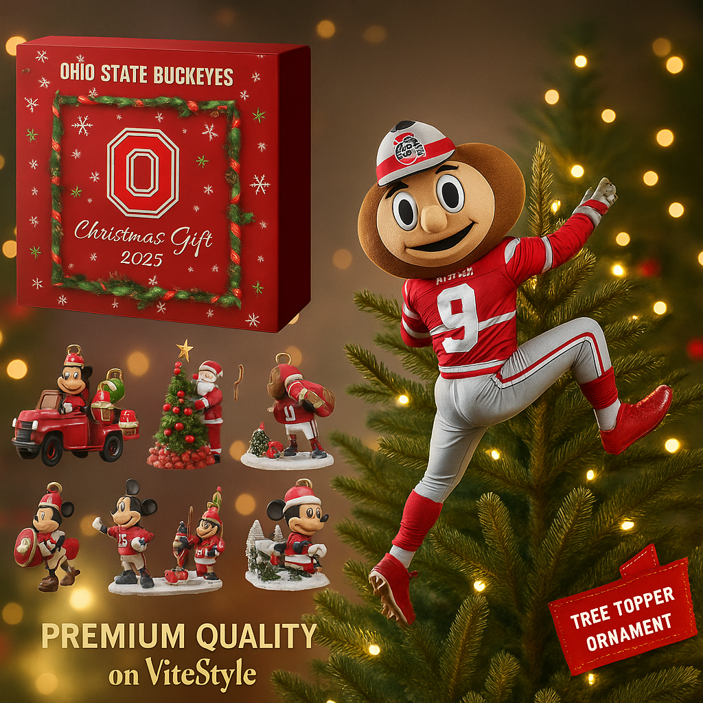 Ohio State Christmas Tree Topper Ornament