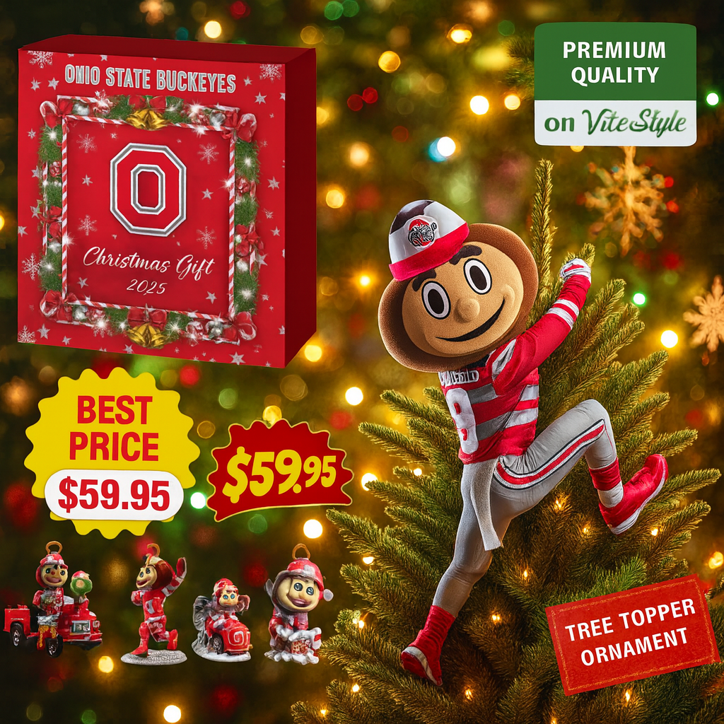 Ohio State Christmas Tree Topper Ornament