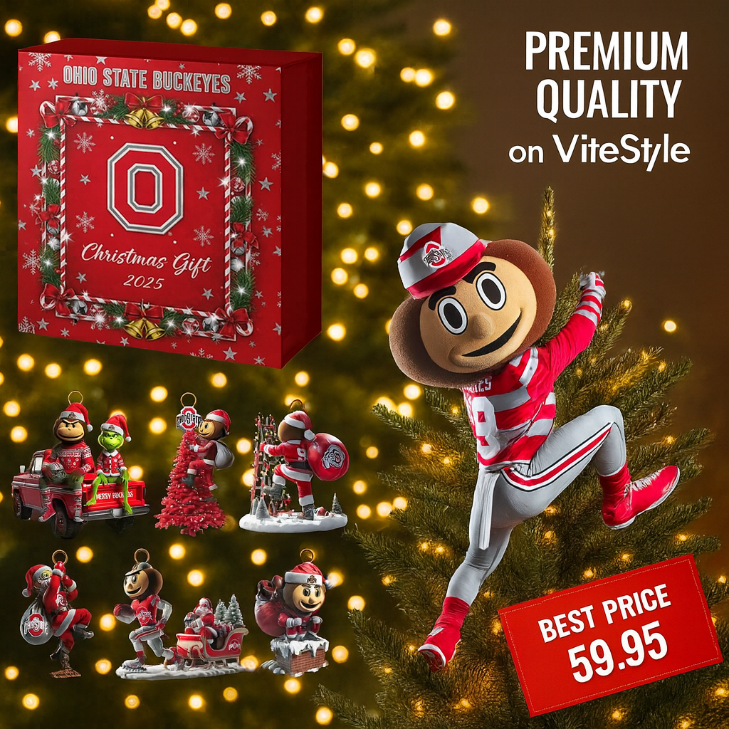 Ohio State Christmas Tree Topper Ornament
