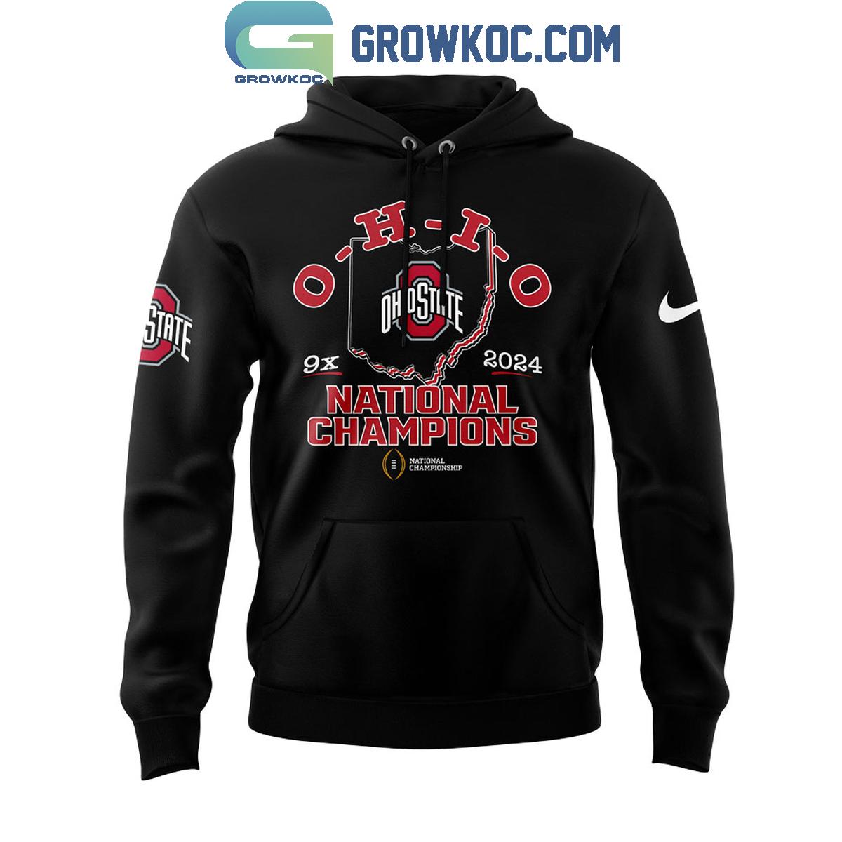 Ohio State Football 2024 College Football Playoff National Champions Black Hoodie T Shirt