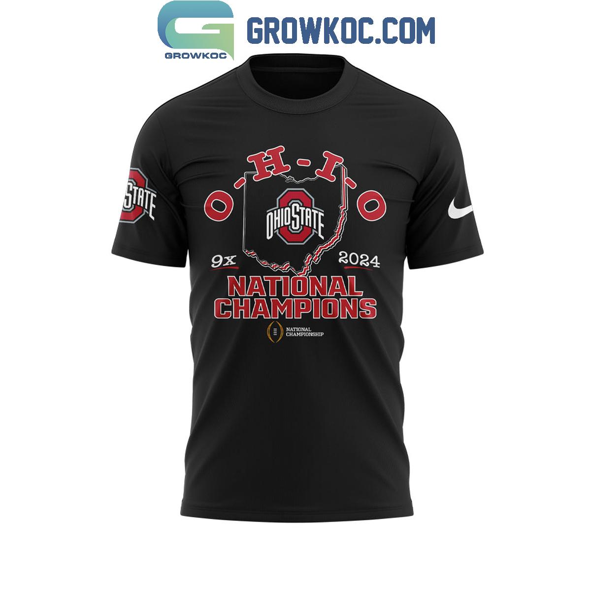 Ohio State Football 2024 College Football Playoff National Champions Black Hoodie T Shirt