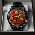 Ohio State Buckeyes Football Black Stainless Steel Watch - TANTN17992