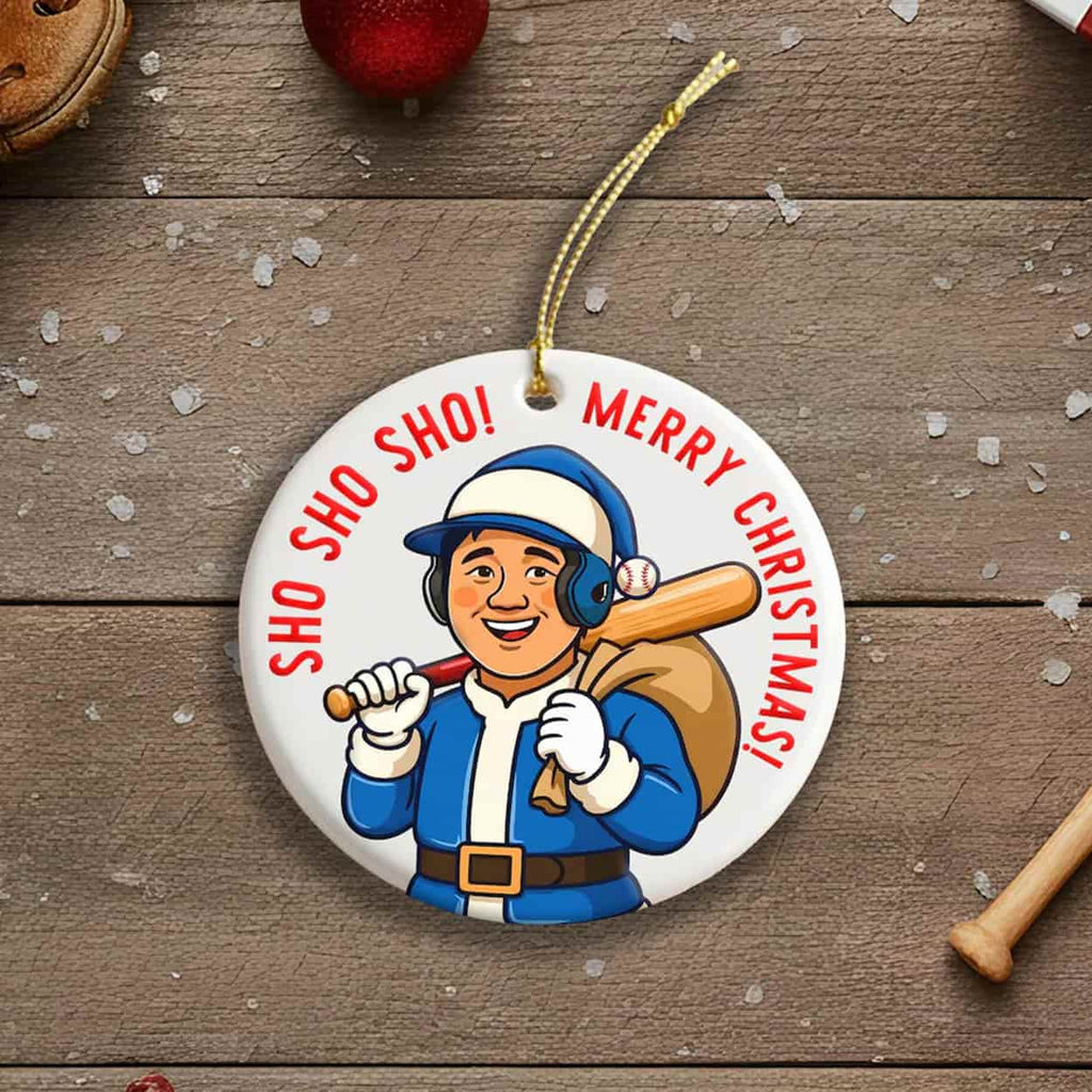 Ohtani Sho Sho Sho Merry Christmas Ornament