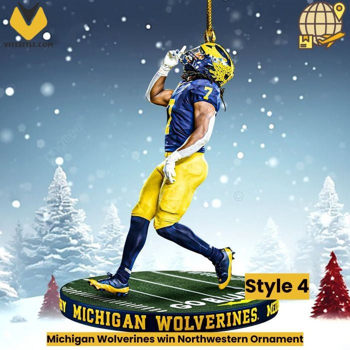 Michigan Wolverines win Northwestern Ornament