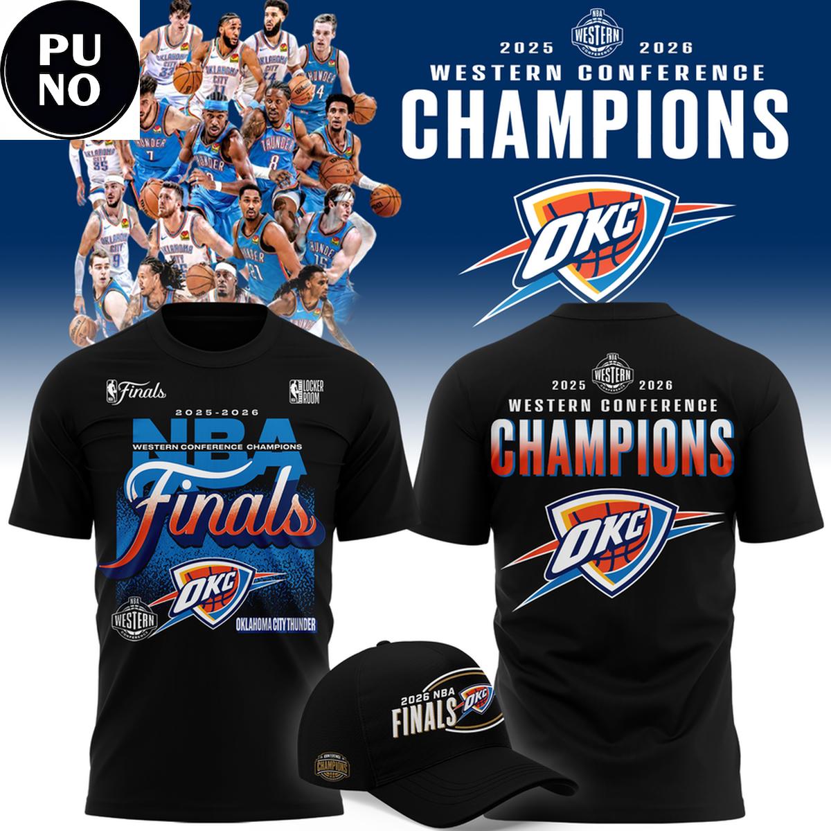 Oklahoma City Thunder 2026 NBA Finals Western Conference Champions T-Shirt