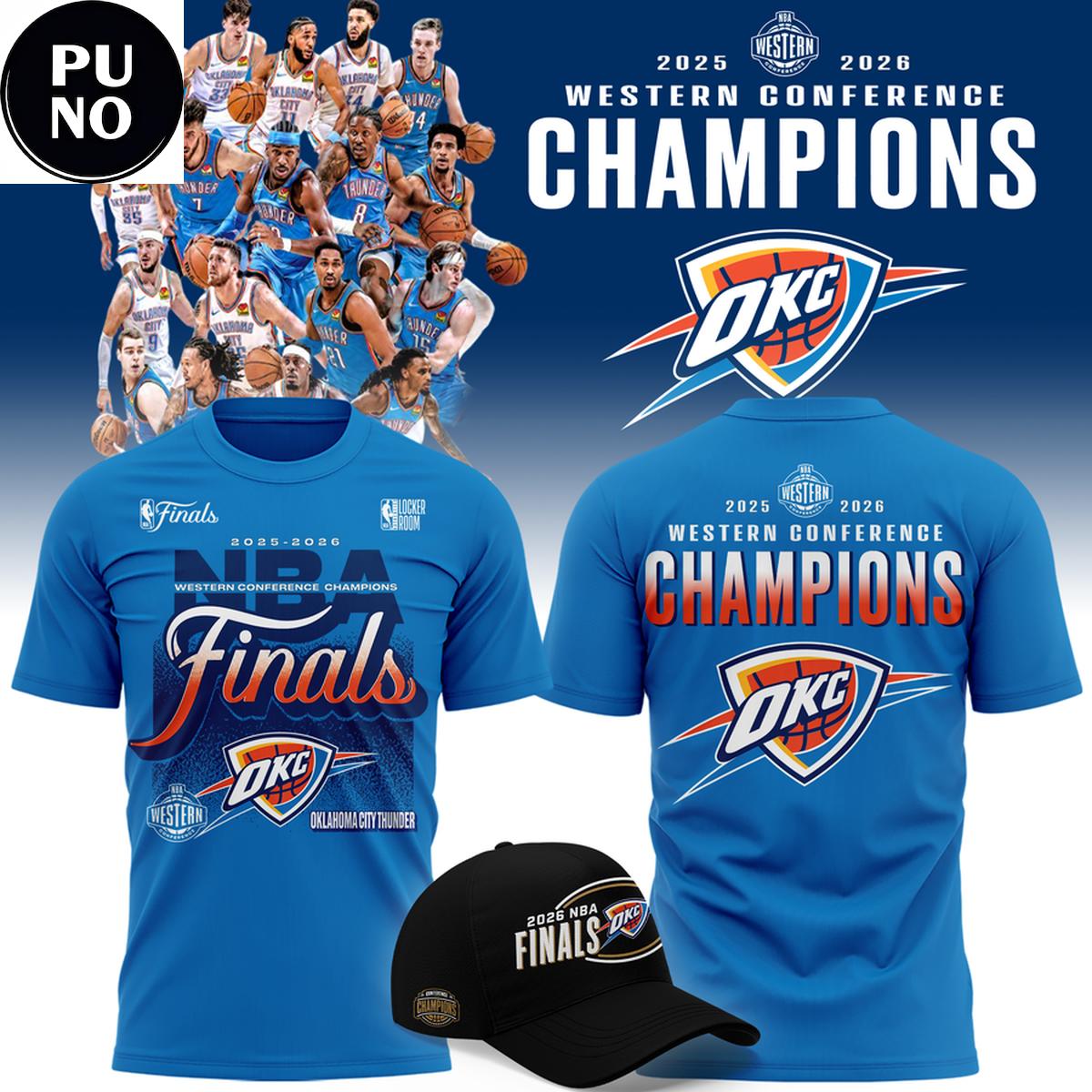 Oklahoma City Thunder 2026 NBA Finals Western Conference Champions T-Shirt