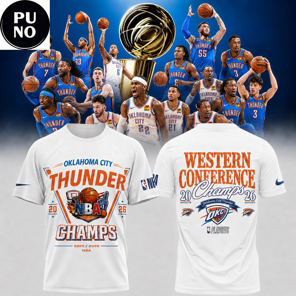 Oklahoma City Thunder 2026 Western Champions Hoodie T-Shirt