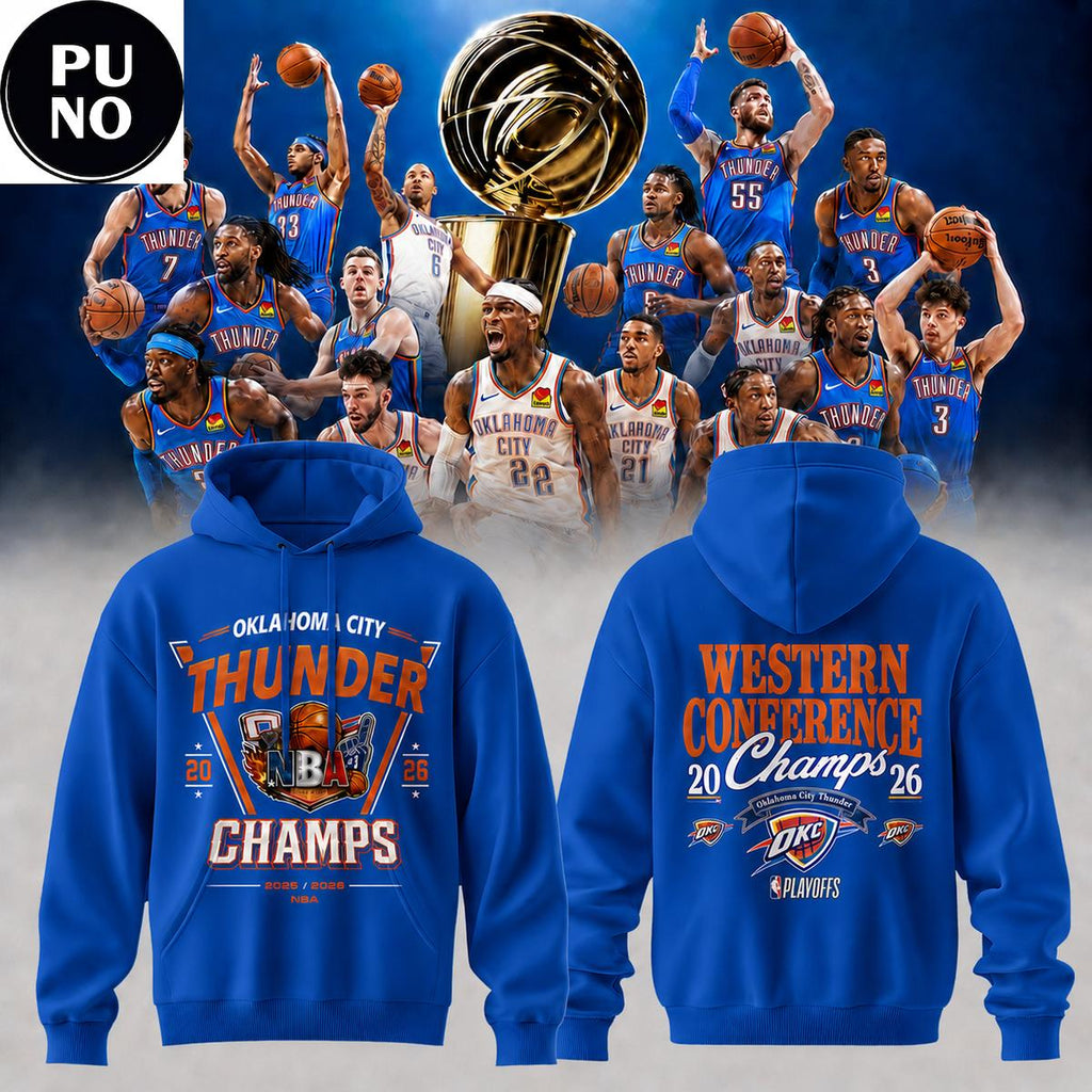 Oklahoma City Thunder 2026 Western Champions Hoodie T-Shirt