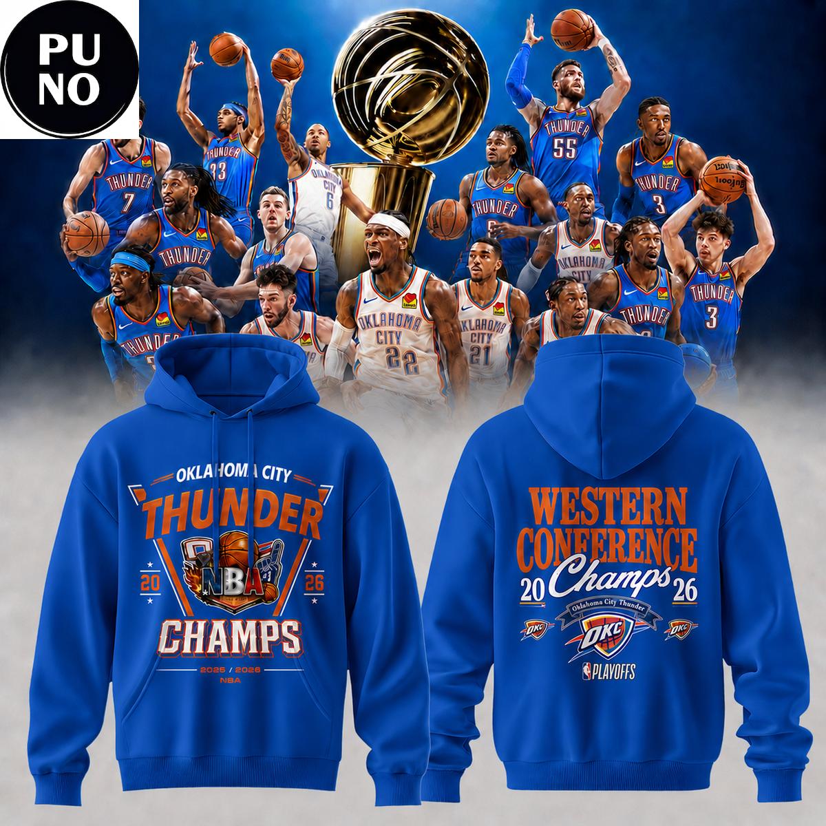 Oklahoma City Thunder 2026 Western Champions Hoodie T-Shirt