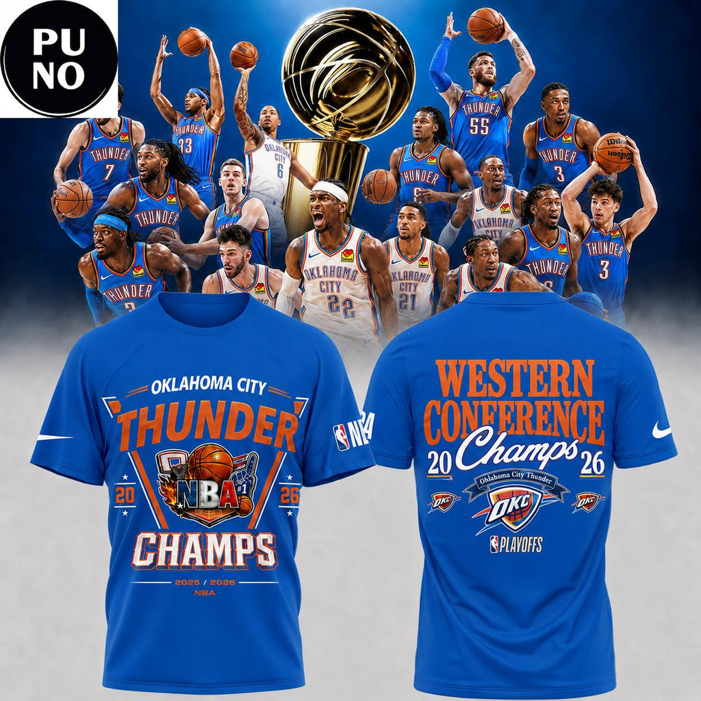 Oklahoma City Thunder 2026 Western Champions Hoodie T-Shirt