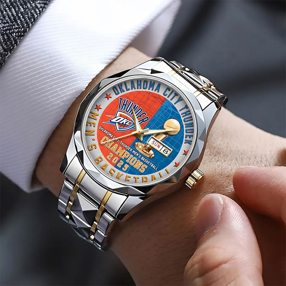 Oklahoma City Thunder 2025 NBA Champions Alloy Luxury Quartz Watch - TANTN 13911