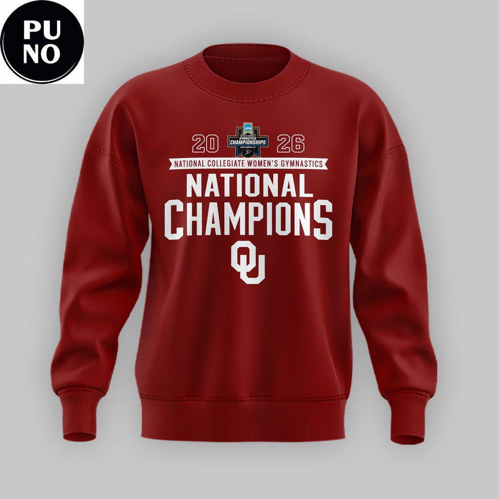 Oklahoma Sooners 2026 Women's Gymnastics National Champions Back2Back Hoodie Shirt