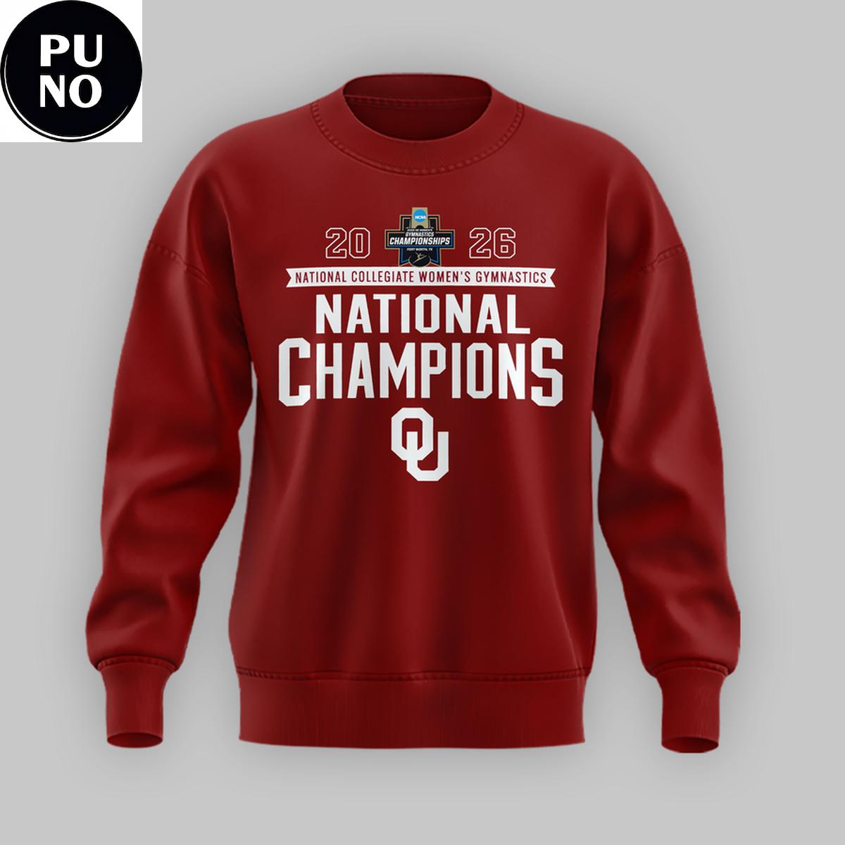 Oklahoma Sooners 2026 Women's Gymnastics National Champions Back2Back Hoodie Shirt