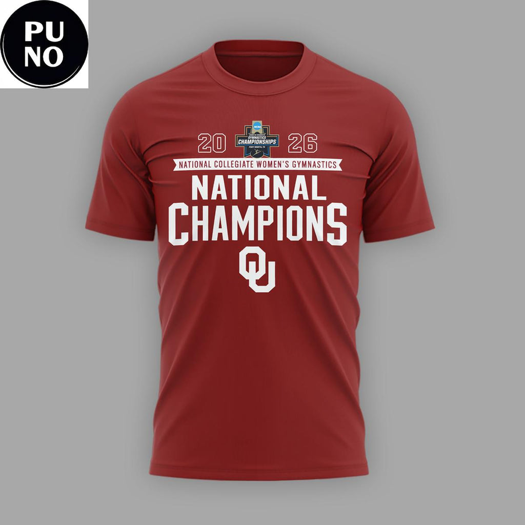 Oklahoma Sooners 2026 Women's Gymnastics National Champions Back2Back Hoodie Shirt