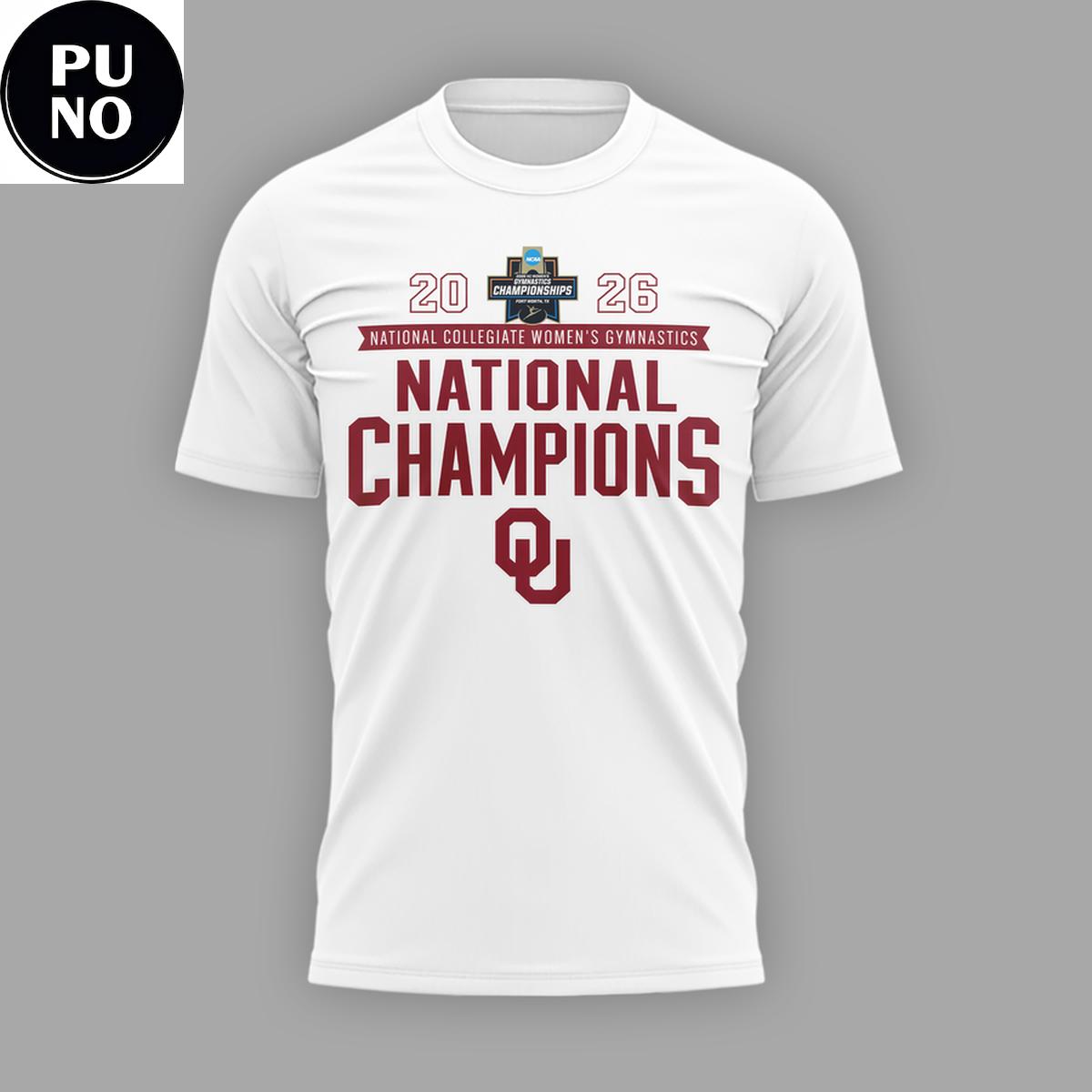 Oklahoma Sooners 2026 Women's Gymnastics National Champions Back2Back Hoodie Shirt