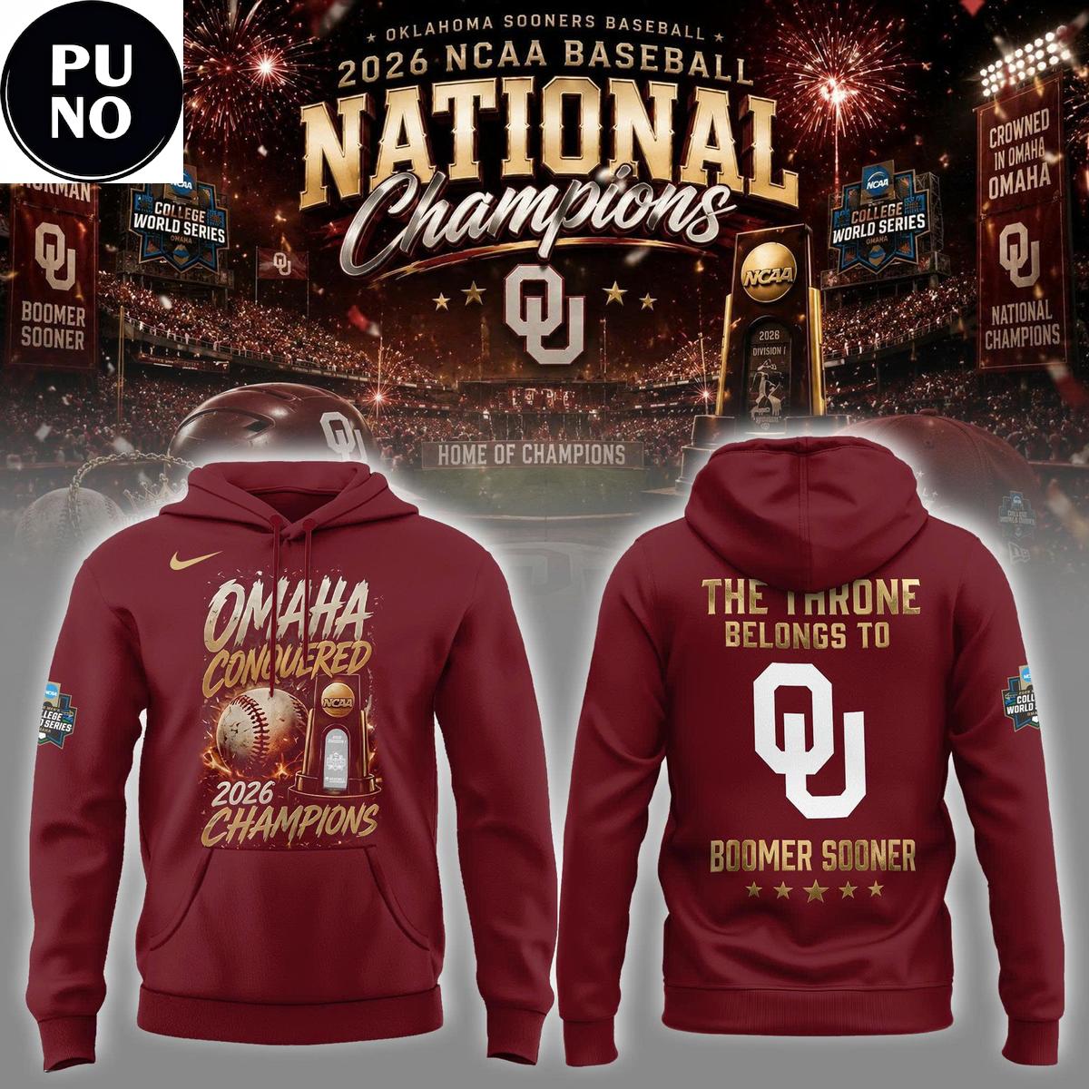 Oklahoma Sooners National Champions 2026 The Throne Belongs To Boomer Sooner Hoodie T-shirt