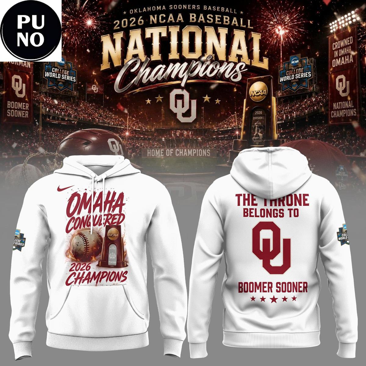Oklahoma Sooners National Champions 2026 The Throne Belongs To Boomer Sooner Hoodie T-shirt