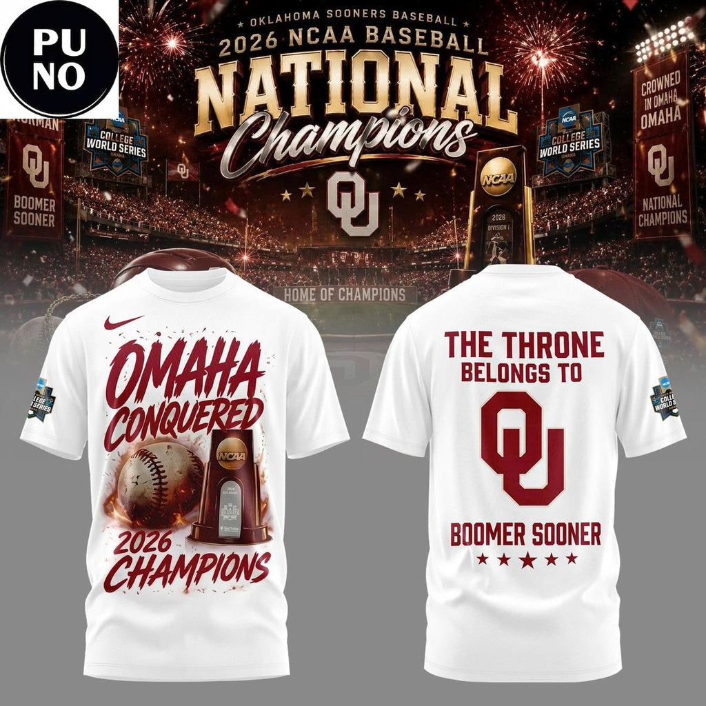Oklahoma Sooners National Champions 2026 The Throne Belongs To Boomer Sooner Hoodie T-shirt