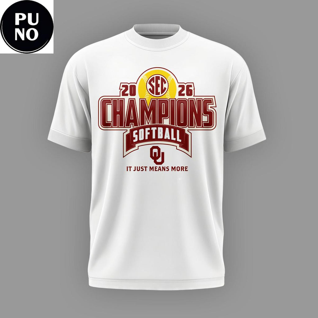 Oklahoma Sooners Softball 2026 Back-to-Back SEC Regular Season Champions Hoodie Shirt