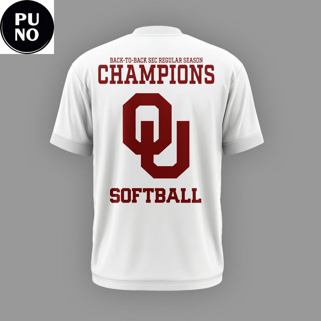Oklahoma Sooners Softball 2026 Back-to-Back SEC Regular Season Champions Hoodie Shirt