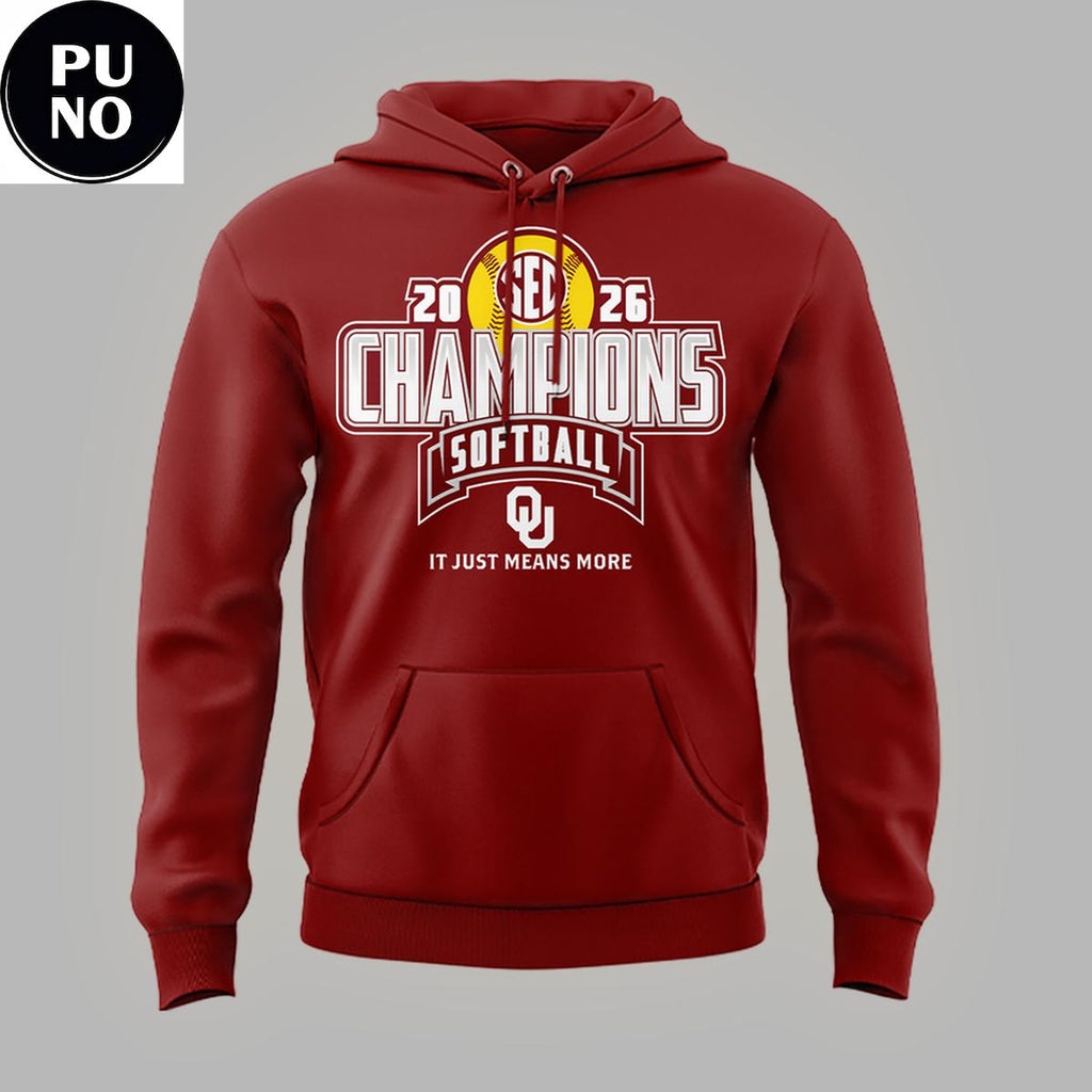 Oklahoma Sooners Softball 2026 Back-to-Back SEC Regular Season Champions Hoodie Shirt