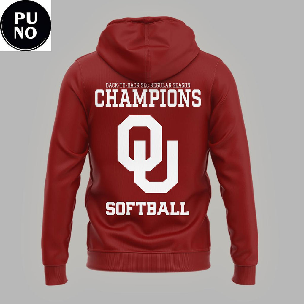 Oklahoma Sooners Softball 2026 Back-to-Back SEC Regular Season Champions Hoodie Shirt