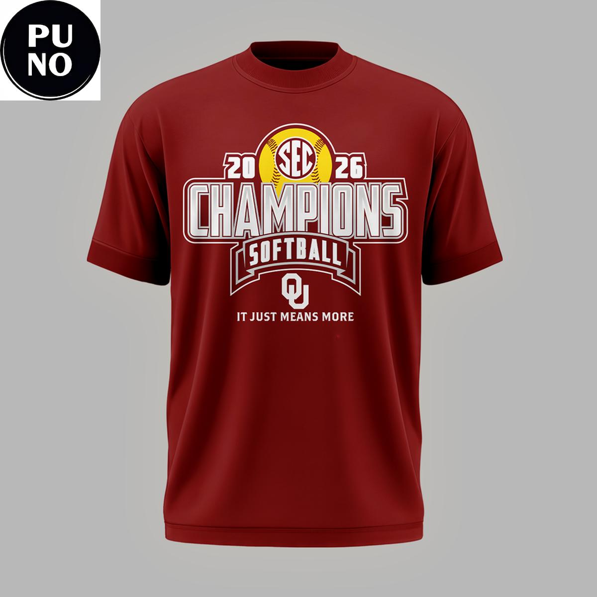 Oklahoma Sooners Softball 2026 Back-to-Back SEC Regular Season Champions Hoodie Shirt
