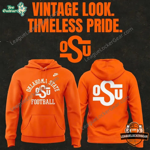 Oklahoma State Cowboys Vintage Look Timeless Pride Football Hoodie