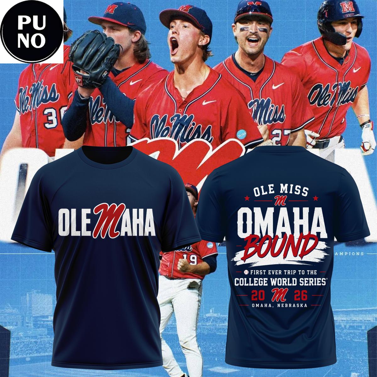 Ole Miss Rebels NCAA Baseball College World Series 2026 Omaha Bound Hoodie T-Shirt