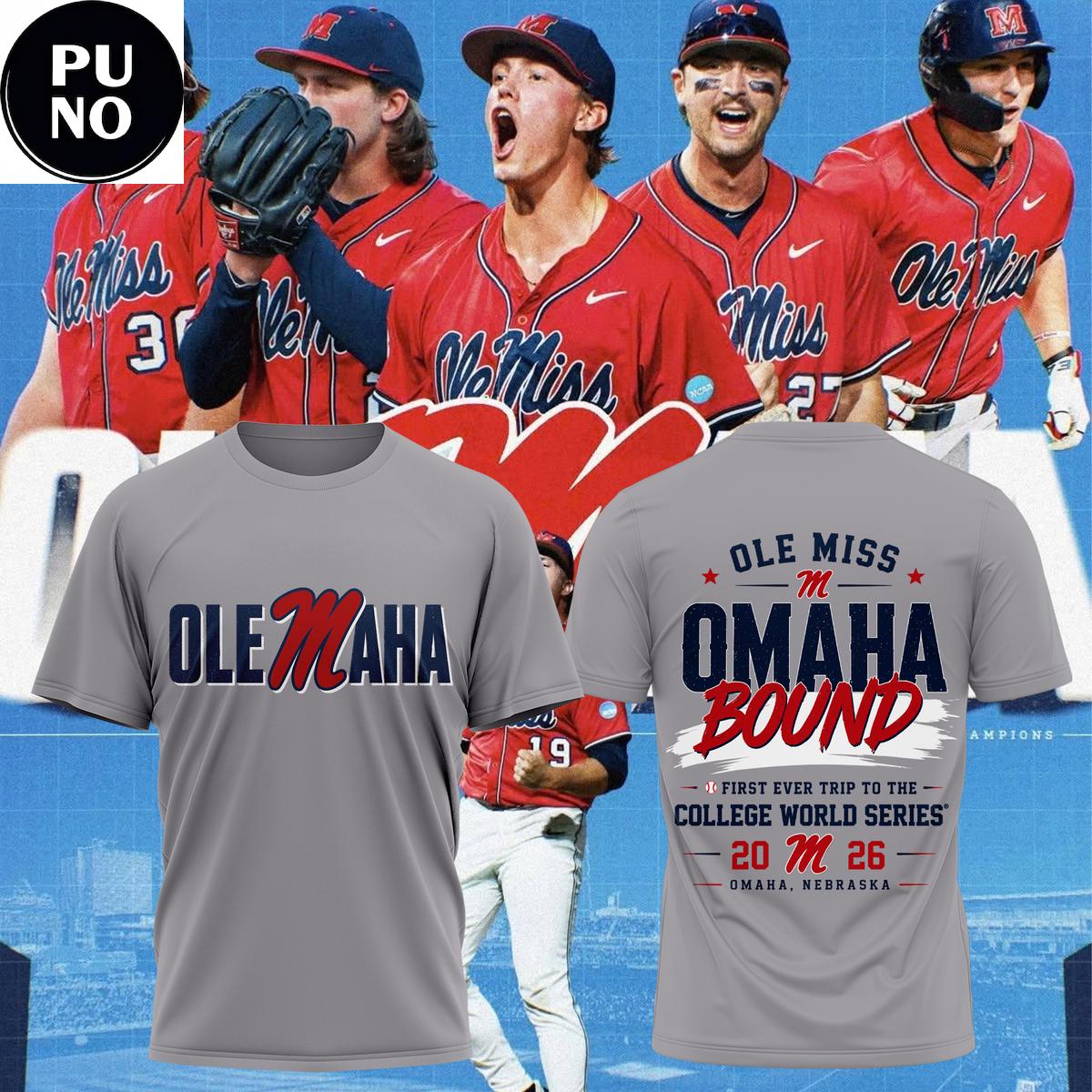 Ole Miss Rebels NCAA Baseball College World Series 2026 Omaha Bound Hoodie T-Shirt