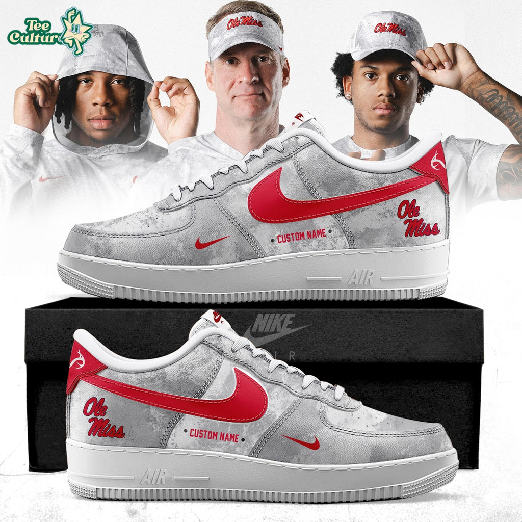 Ole Miss Rebels Realtree Camo Special Edition AF1 Custom Sneakers