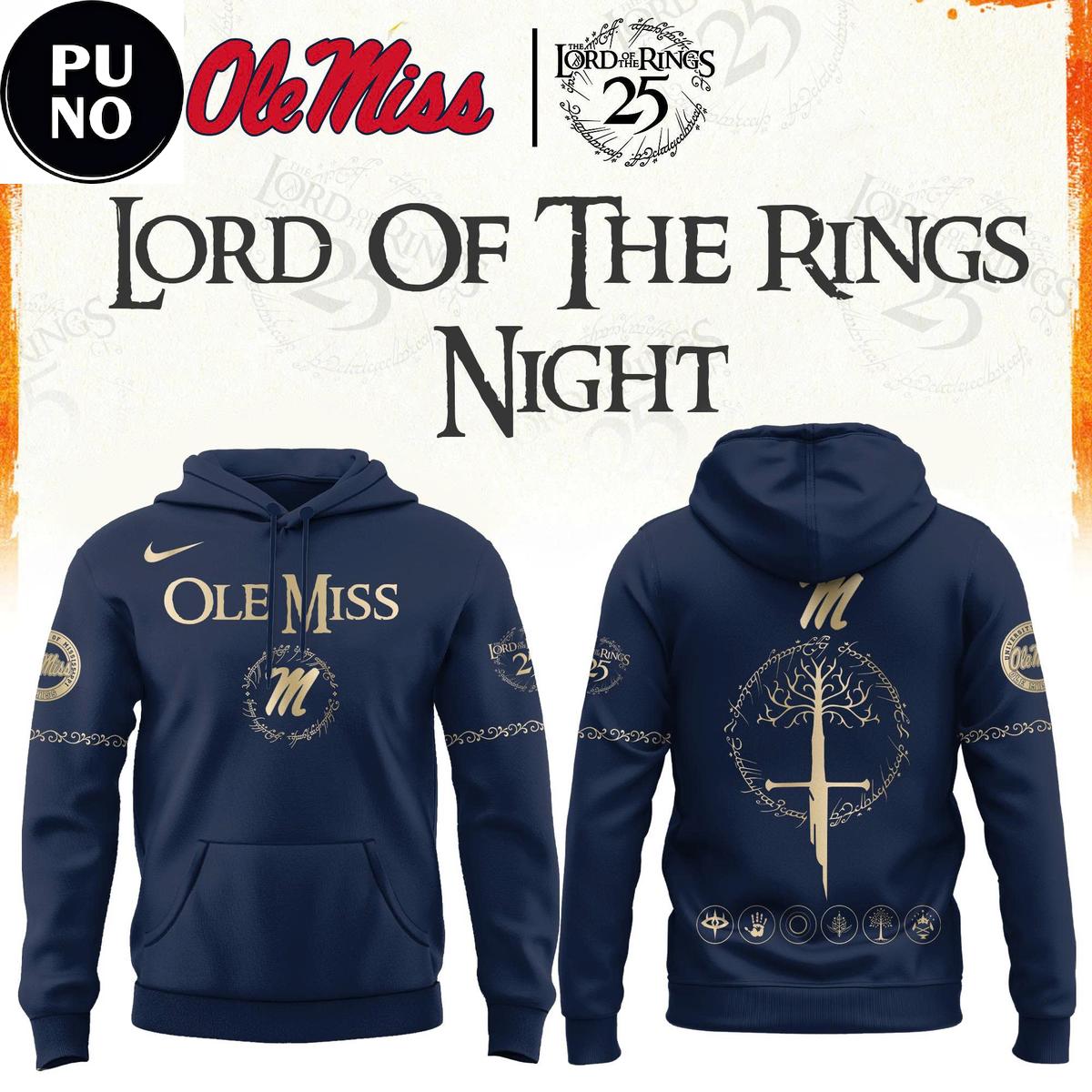 Ole Miss Rebels x Lord Of The Rings Night 2026 Hoodie T-Shirt