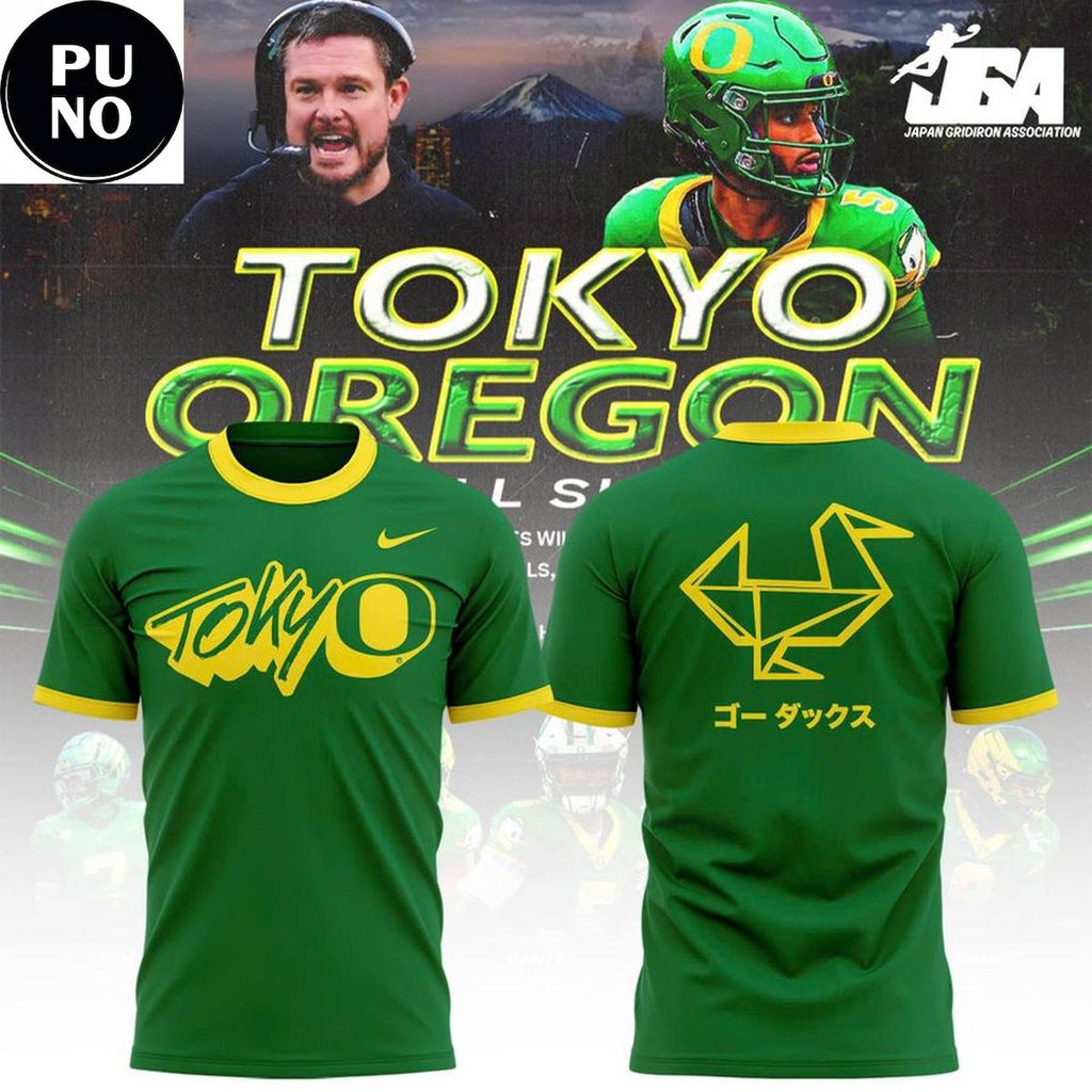 Oregon Ducks 2026 Tokyo Oregon Football Showcase T-Shirt