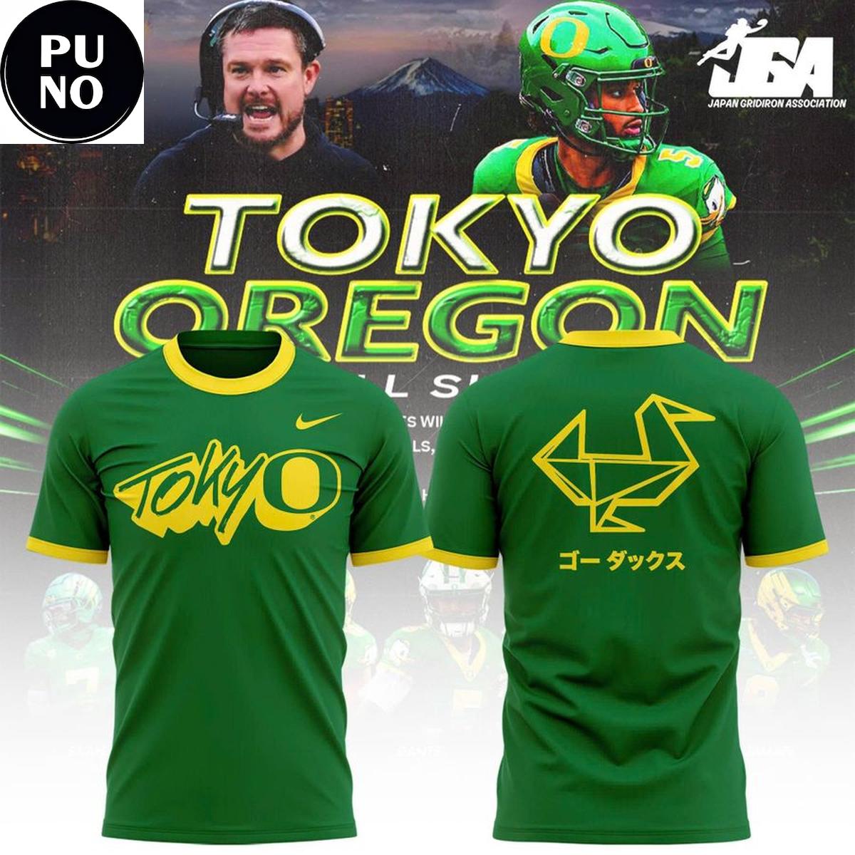 Oregon Ducks 2026 Tokyo Oregon Football Showcase T-Shirt