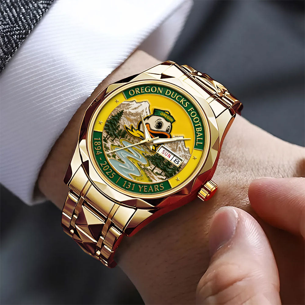 Oregon Ducks Football 131 Years Alloy Luxury Quartz Watch - MAITM13671