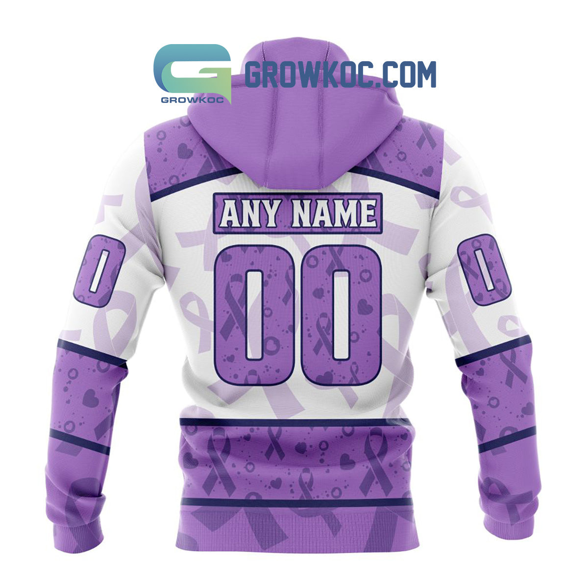 Ottawa Senators Lavender Fight Cancer Personalized Hoodie Shirts
