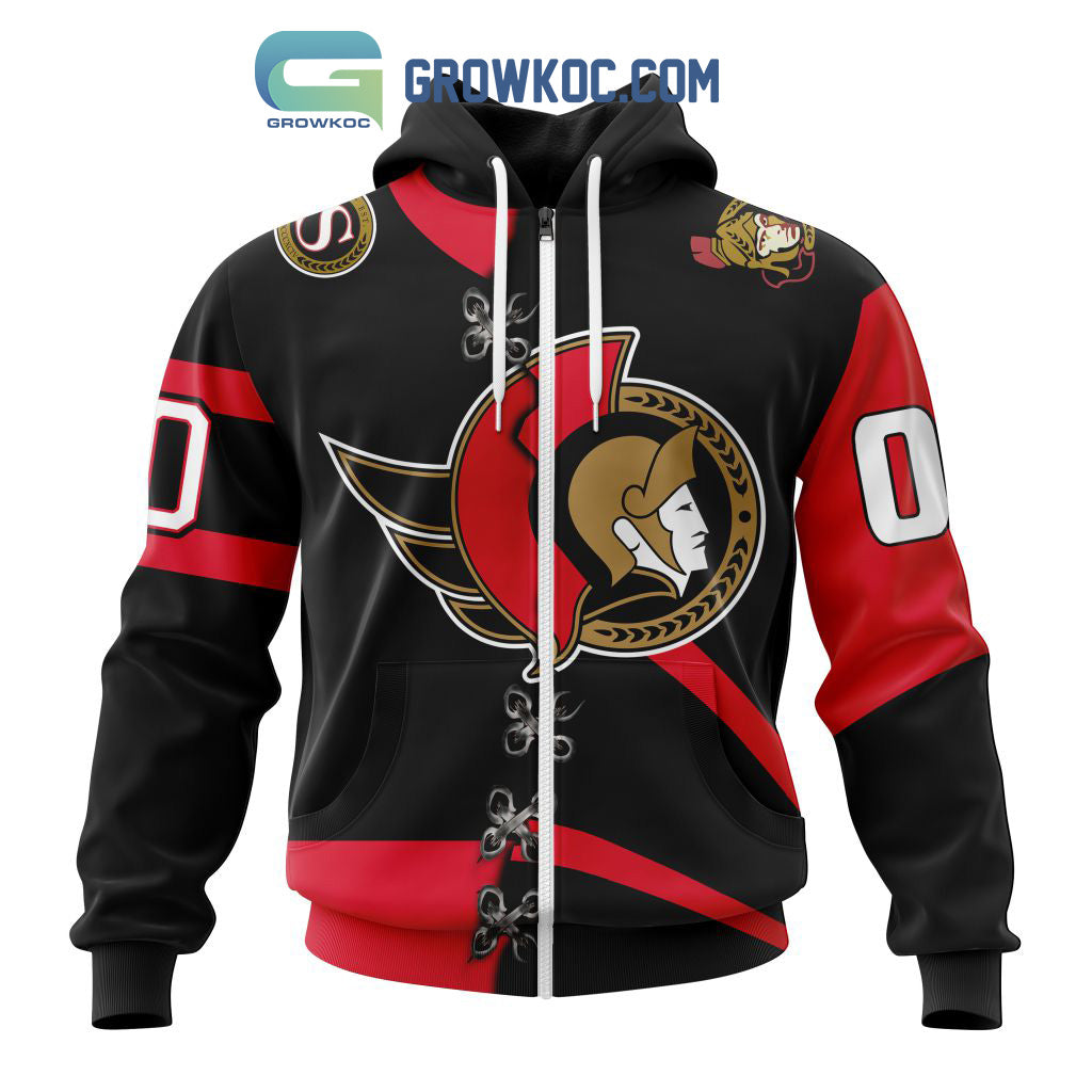 Ottawa Senators Mix Reverse Retro Personalized Hoodie Shirts