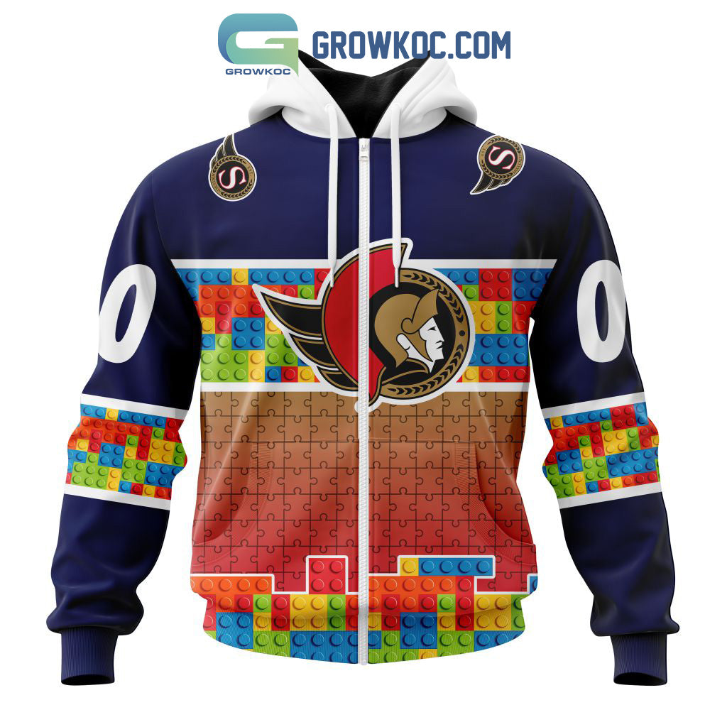 Ottawa Senators NHL Special Autism Awareness Design Hoodie T Shirt