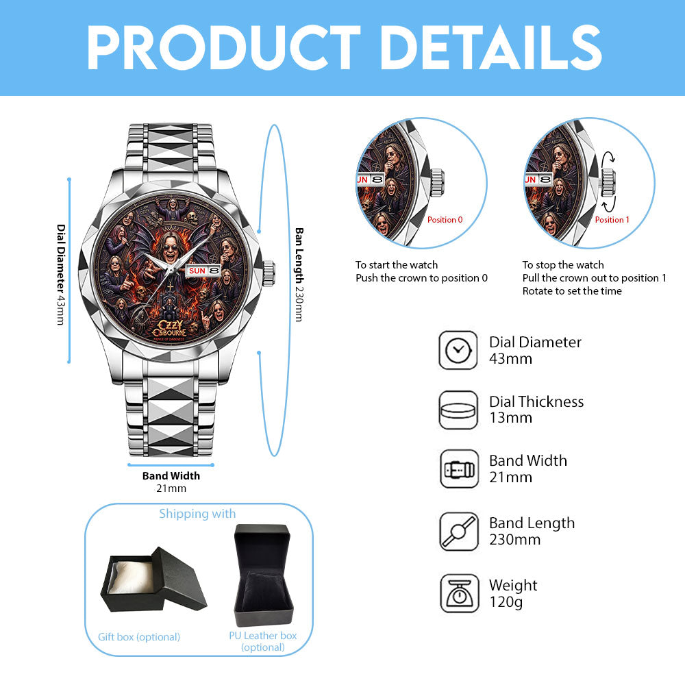 Ozzy Osbourne Alloy Luxury Quartz Watch - TMTHU8099