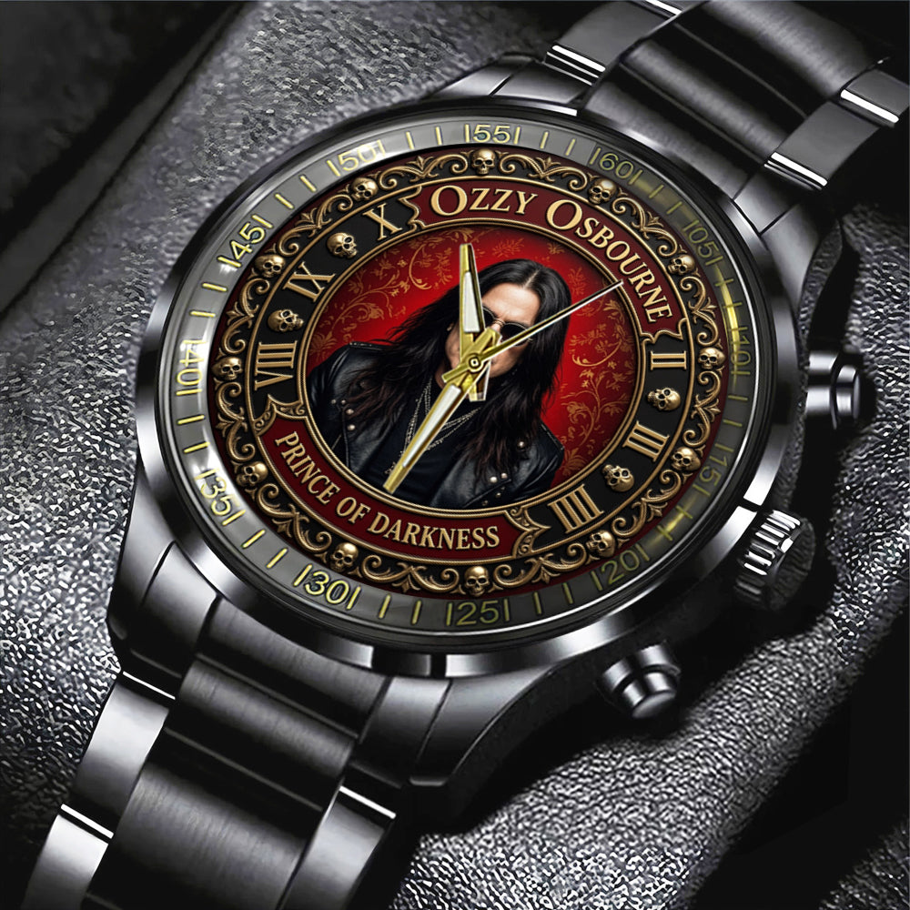 Ozzy Osbourne Black Stainless Steel Watch - TMTHU7948