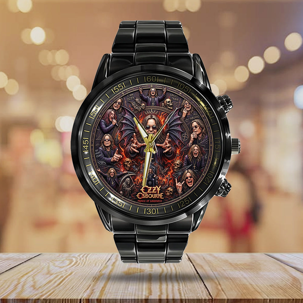 Ozzy Osbourne Black Stainless Steel Watch - TMTHU8038