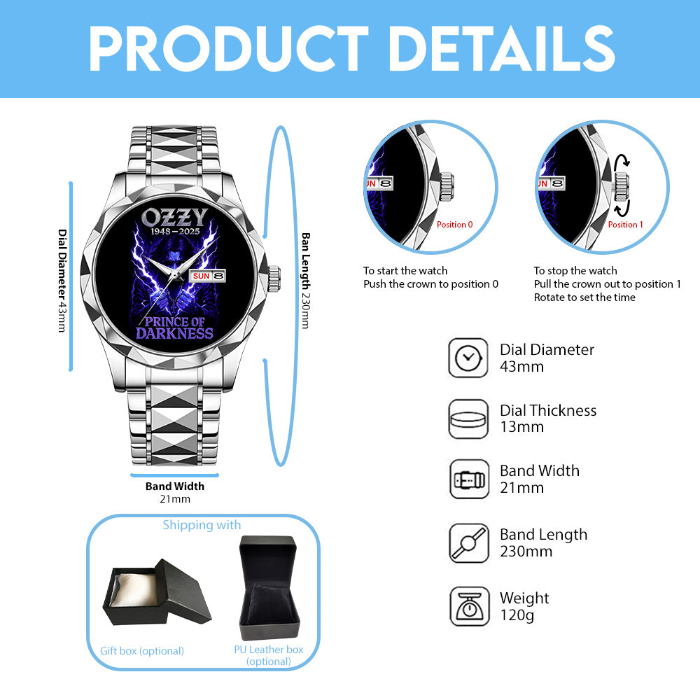 Ozzy Osbourne Alloy Luxury Quartz Watch - TANTN15391